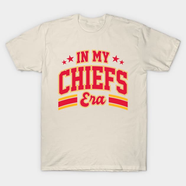 In My Chiefs Era Kansas City Football T-Shirt by Burblues